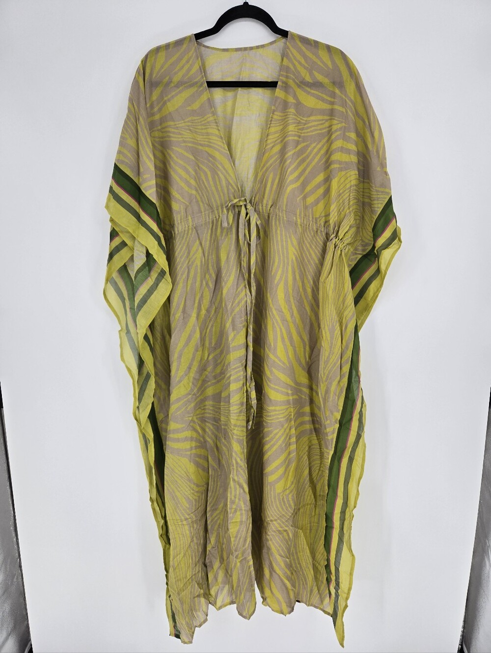 Banana Republic Kaftan Swim Coverup Green Br Palm Print NWT XS / S - Picture 2 of 7